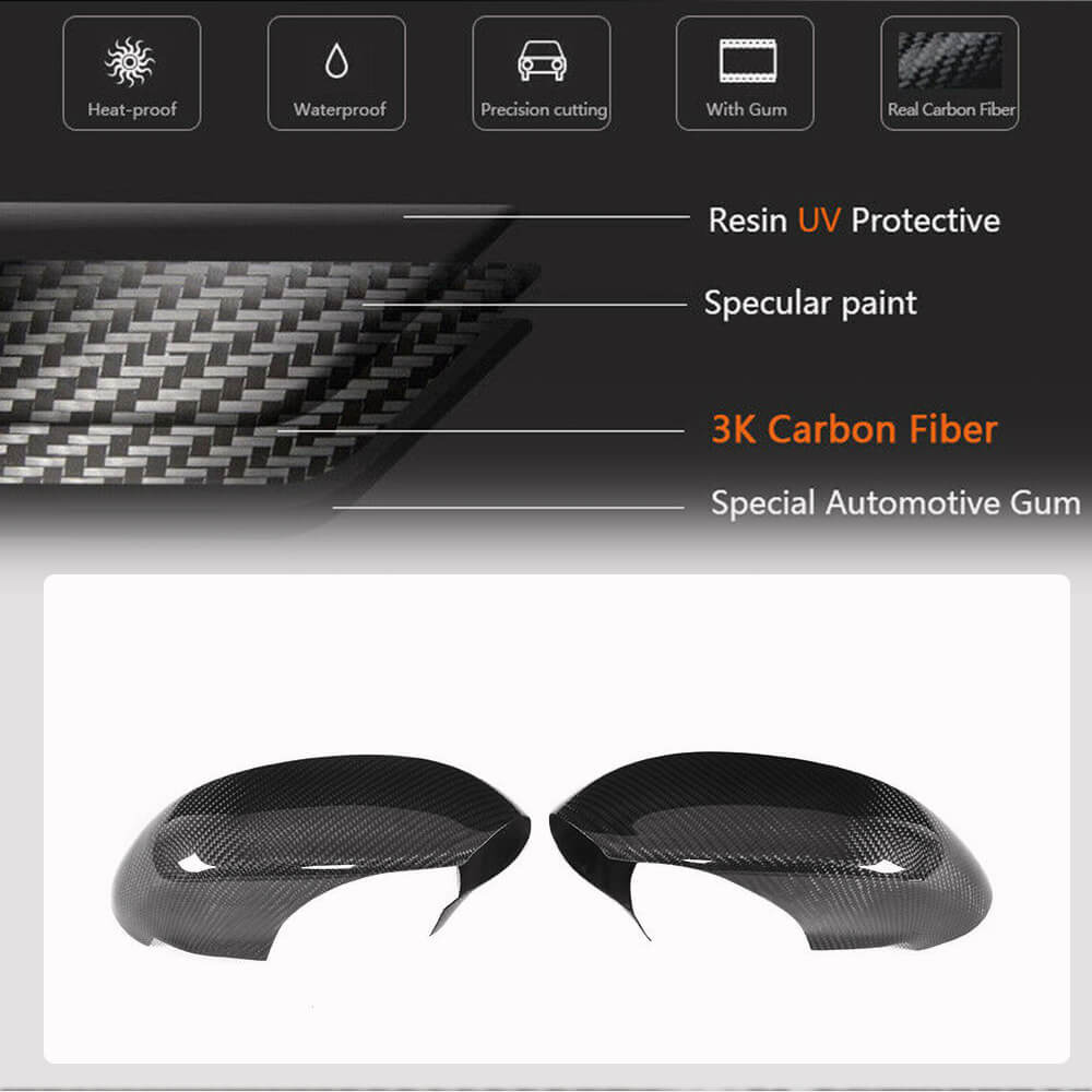 Mirror Covers Pair Add-on Carbon Fiber for BMW Z4 (E85) 2002-2008 - image 3