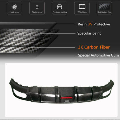 Rear Bumper Diffuser (Carbon) for Audi Q8 2018- - image 3