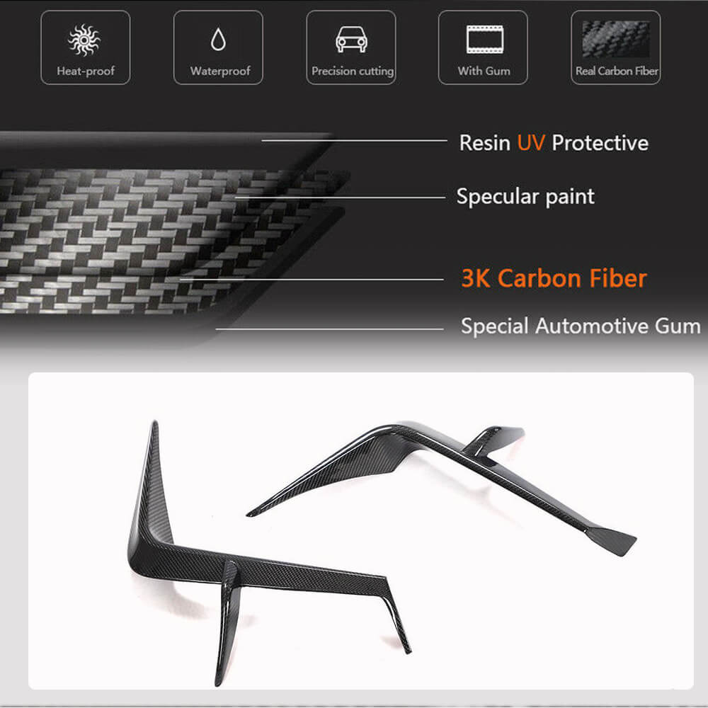 Covers on the front bumper (Carbon) for Subaru BRZ 2021- - image 3