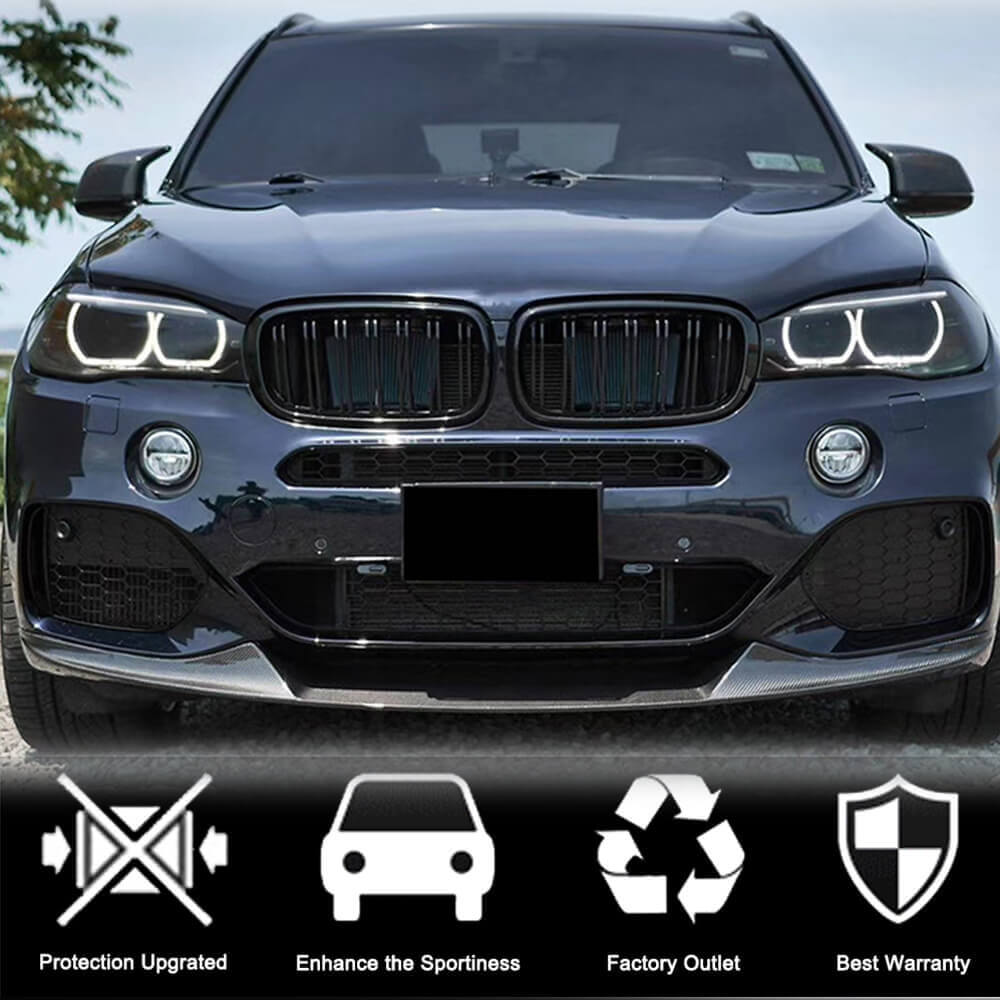 Front Bumper Lip Carbon Fiber (M-Sport) for BMW X5 F-15 2013-2018 - image 3