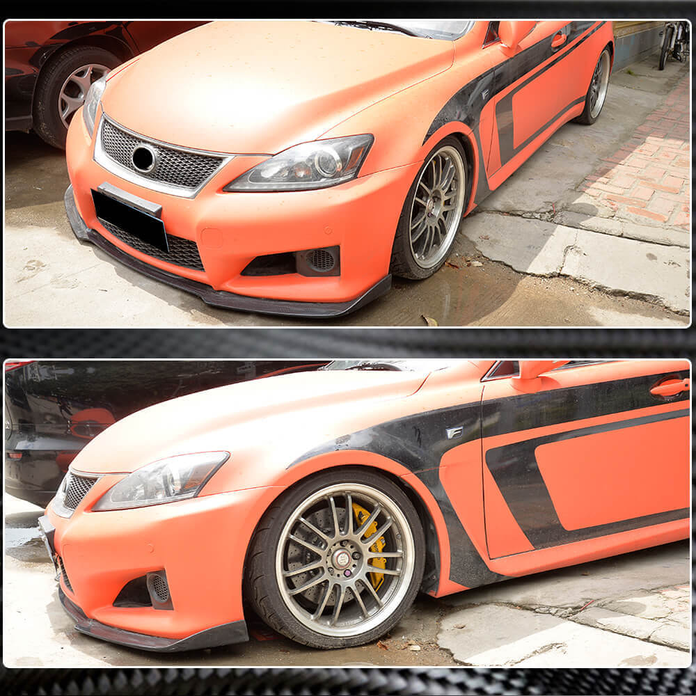 Cover on the front bumper Lip (for F 2011-2013, Carbon) for Lexus IS 2005-2013 - image 3