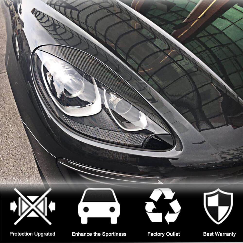 Eyelashes for headlights (2014-2018, Carbon) for Porsche Macan 2014-2024 - image 3