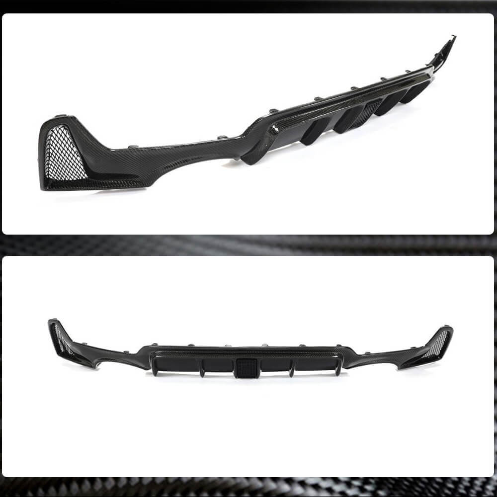 Rear Bumper Diffuser LED Light Carbon Fiber V7 (M-Sport) for BMW 4 series F-32 2012-2020 - image 3