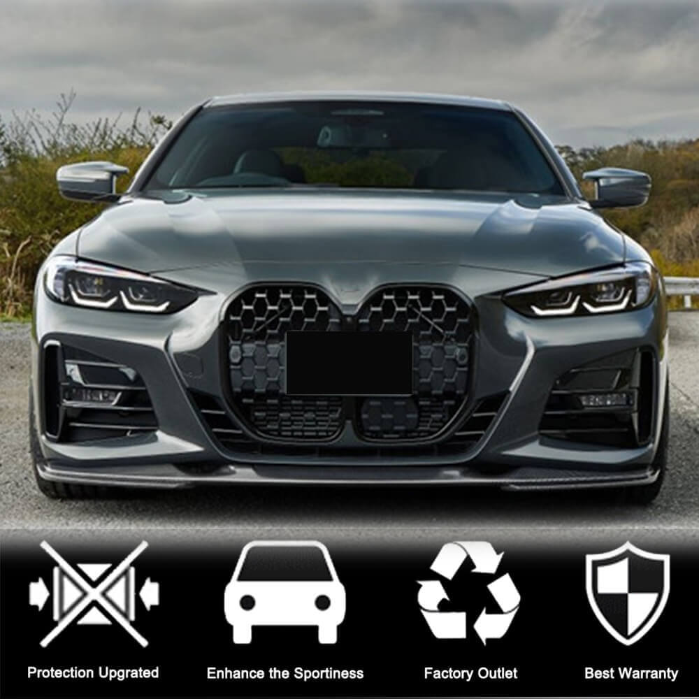 Front Bumper Lip Dry Carbon Fiber V4 (M-Sport) for BMW 4 series G22/23/26 2020- - image 3