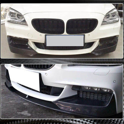 Front Bumper Splitters Carbon Fiber V2 (for M-Sport) for BMW 6 F12/F13/F06 2011-2015 - image 3
