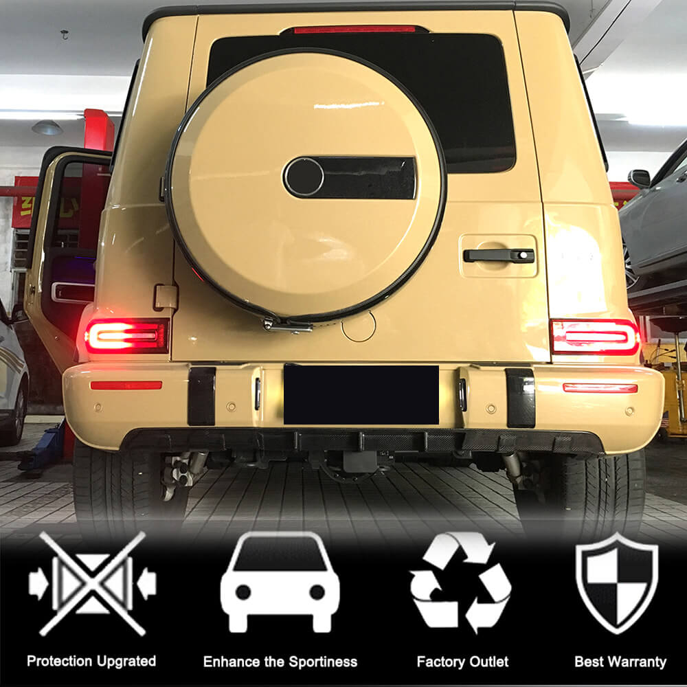 Rear Bumper Diffuser V1 for G63 AMG, Carbon for Mercedes G сlass W463 2018-2024 - image 3