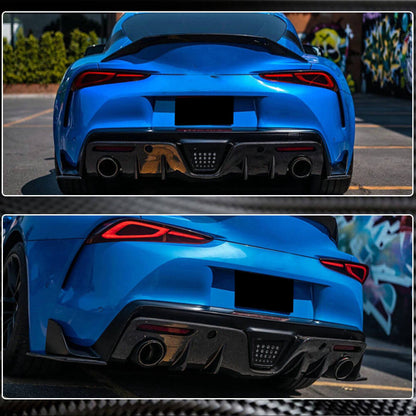 Covers on the rear bumper (Carbon) for Toyota Supra 2019- - image 3