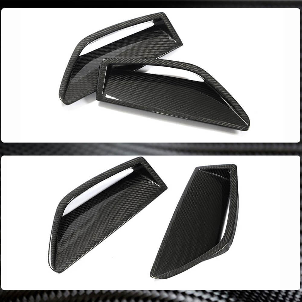 Front Bumper Vents Dry Carbon Fiber for Audi A6 C8 2018- - image 3