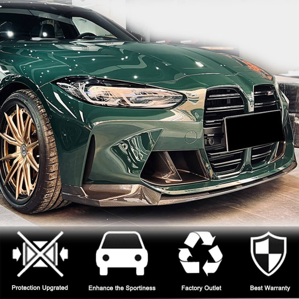 Front Bumper Lip V3 (for G82/G83, Carbon) for BMW 4 Series G22/23/26 2020- - image 3