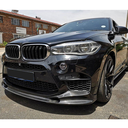 Front Bumper Lip Carbon Fiber V2 (for F85) for BMW X5 F-15 2013-2018 - image 3