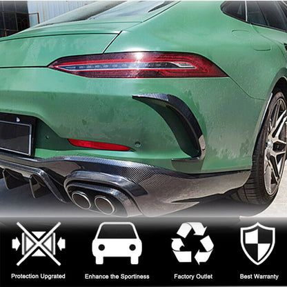 Rear Bumper Covers V2 (for GT63 2018-2022, Carbon) for Mercedes AMG GT 4 X290 2018- - image 3