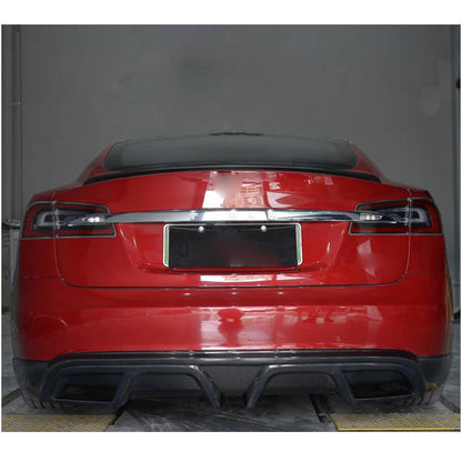 Rear Bumper Diffuser Carbon Fiber (2012-2015) for Tesla Model S - image 3