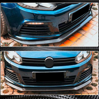 Front Bumper Lip V2 for R HB 2010-2013 Carbon for Volkswagen Golf 6 2008-2014 - image 3