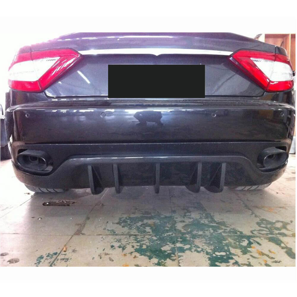 Rear Bumper Diffuser (2007-2013, Carbon) for Maserati GranTurismo 2007-2019 - image 3