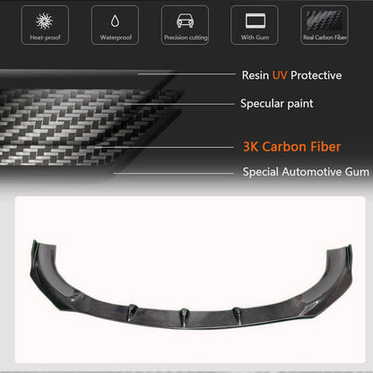 Front Bumper Lip Spoiler (for SD 2019-2022, Carbon) for Mercedes CLA C118 2019- - image 3