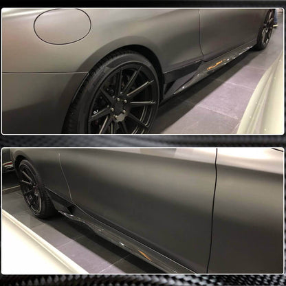 Side Skirt Extensions (for AMG-Line 2015-2018, Carbon) for Mercedes S-class C217 Coupe 2014-2020 - image 3