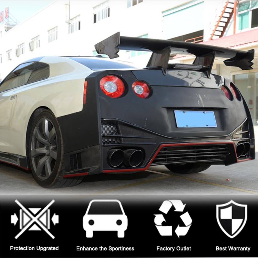 Rear bumper diffuser (2009-2015, Carbon) for Nissan GT-R - image 3