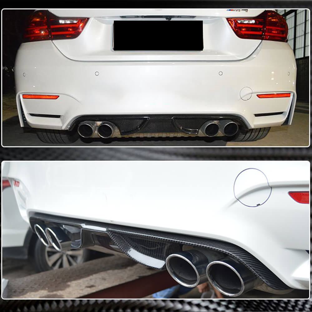 Rear Bumper Diffuser V7 (for F82/F83, Carbon) for BMW 4 Series F32/F33/F36 2012-2020 - image 3