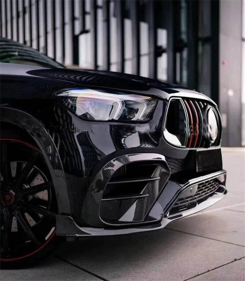 Covers on the front bumper (GLE63 AMG, Carbon) for Mercedes GLE coupe C292 2015-2019 - image 3