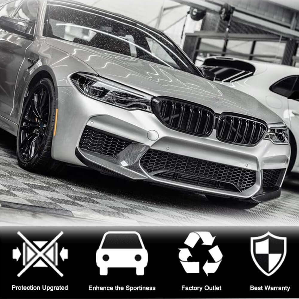Front Bumper Flap Extensions (for M5 F90 2017-2020, Carbon) for BMW 5 Series G30/31 2017-2023 - image 3
