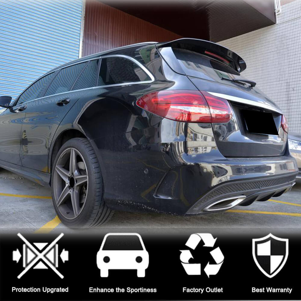 Spoiler (for Base/AMG-Line SW 2015-2019, Carbon) for Mercedes C-сlass W205 2014-2021 - image 3