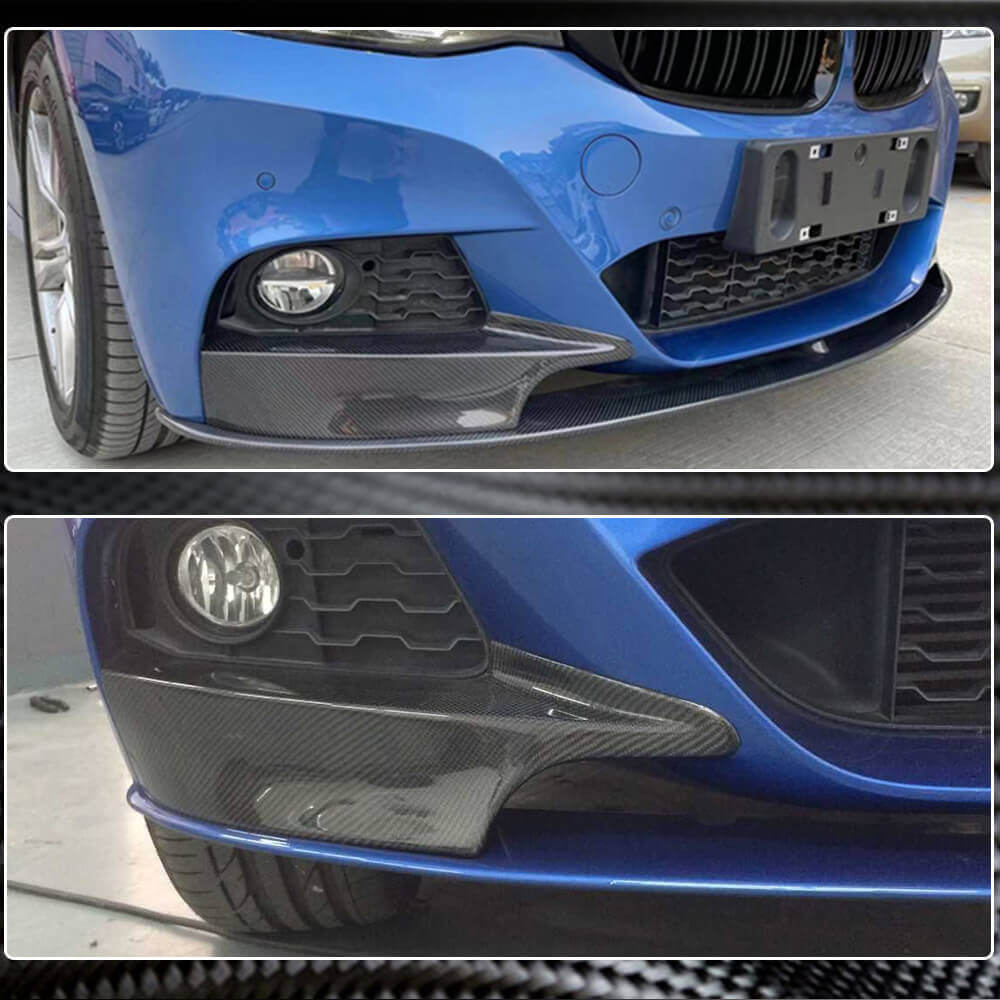 Front Bumper Splitters Carbon Fiber (for F34 M-Sport) for BMW 3 series F-30/31/34 2012-2019 - image 3