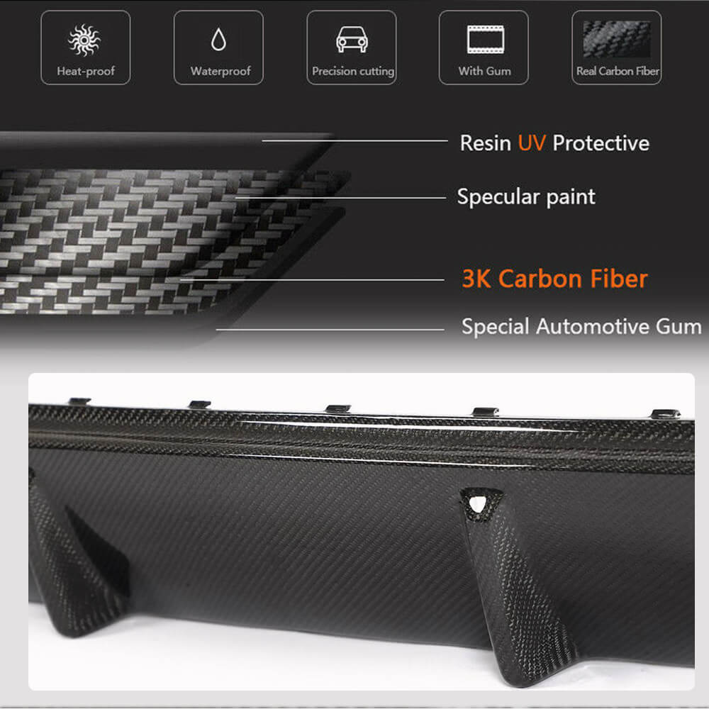 Rear Bumper Diffuser Carbon Fiber for BMW I4 (G26) 2022- - image 3