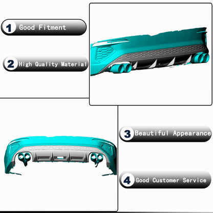 Rear bumper diffuser V2 (for S-Line SD 2020-2023, Carbon) for Audi A3 2020 - image 3