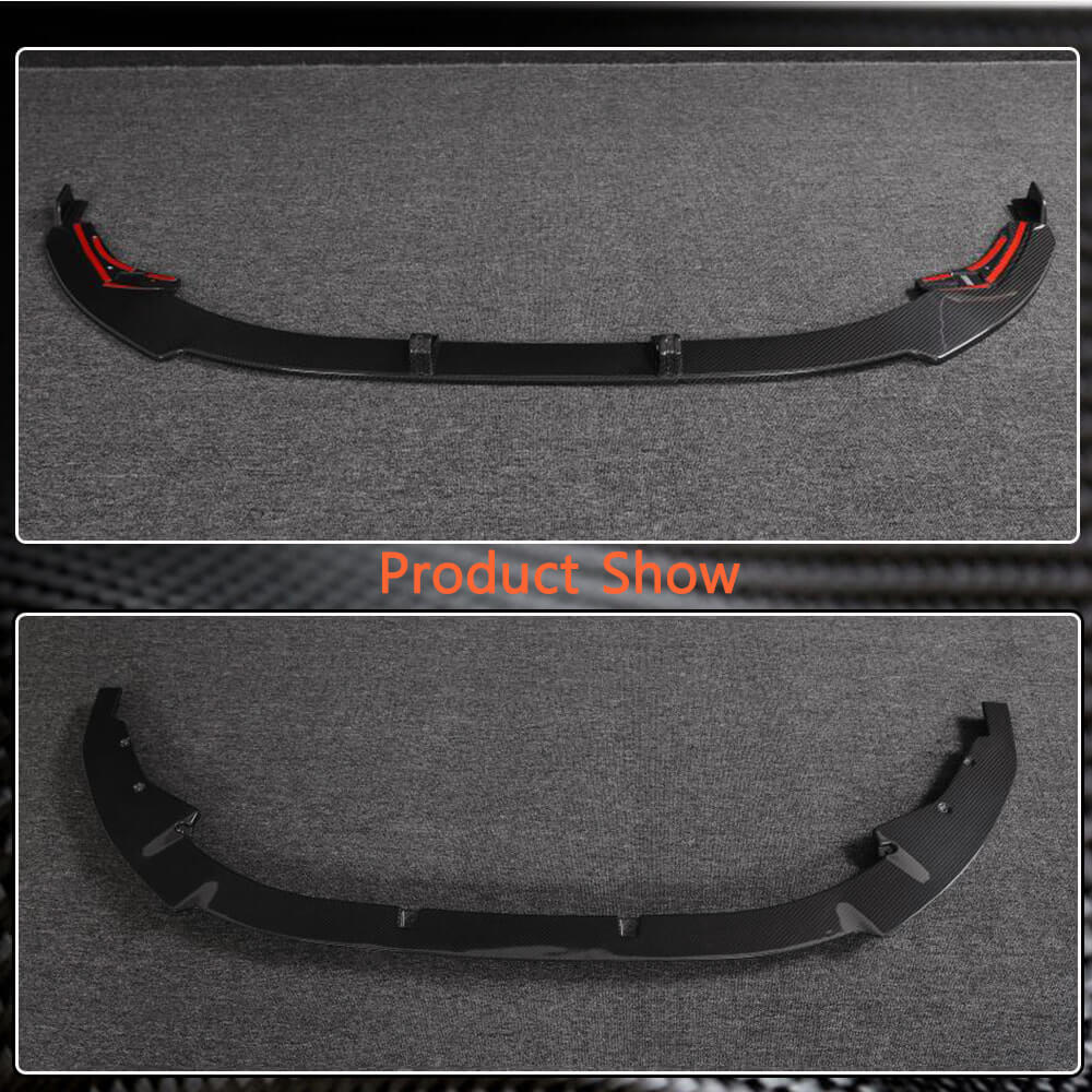 Front Bumper Lip Spoiler (for S-Line SD 2020-2023, Carbon) for Audi A3 2020- - image 3