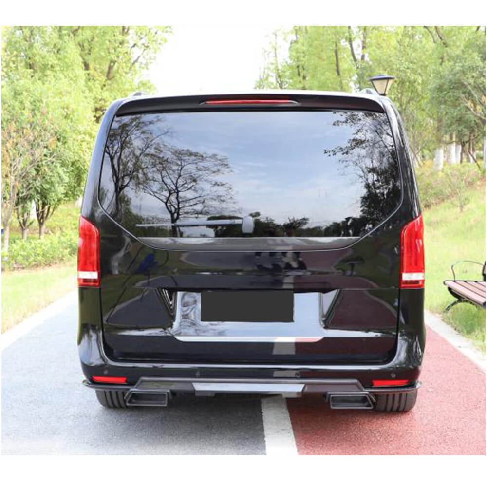 Rear bumper diffuser V1 (for V-Class 2014-2019, Carbon) for Mercedes Vito / V-class W447 2014↗ year - image 3