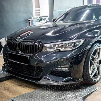 Front Bumper Lip Carbon Fiber V5 (2019-2022 M-Sport) for BMW 3 series G20/21 2018- - image 3