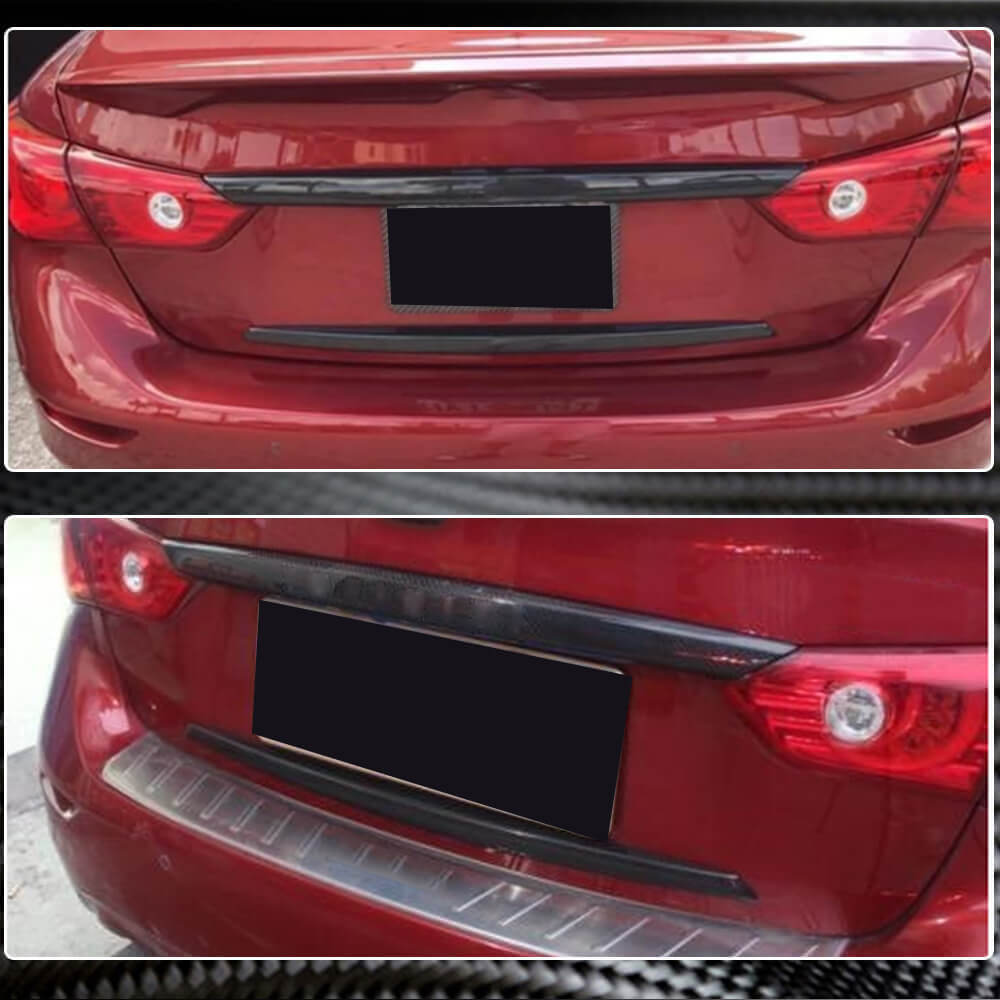 Linings on the trunk lid (for Q50 Base/Sport 2014-2017, Carbon) for Infiniti Q50/Q60 2013-2024 - image 3