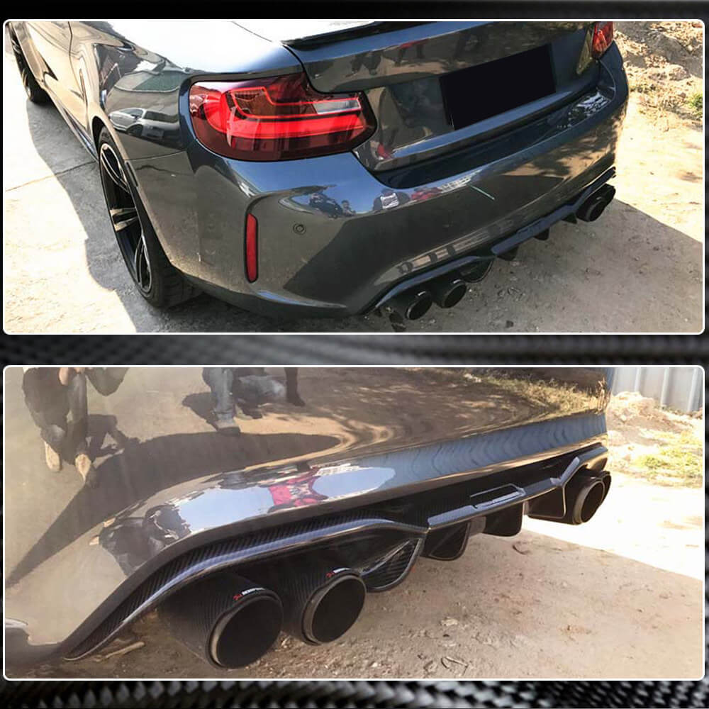 Rear Bumper Diffuser Carbon Fiber V5 (for F87) for BMW 2 Series F22/23 2014-2021 - image 3