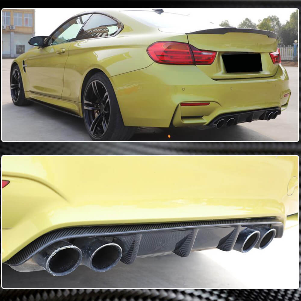 Rear Bumper Diffuser V10 (for F82/F83, Carbon) for BMW 4 Series F32/F33/F36 2012-2020 - image 1
