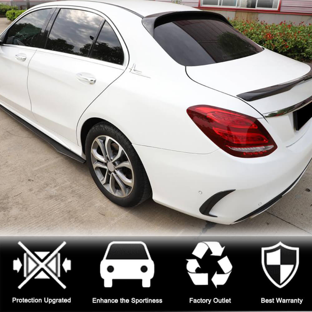 Covers on the rear bumper (for SD C43/C63 AMG 2015-2019, Carbon) for Mercedes C-class W205 2014-2021 - image 3