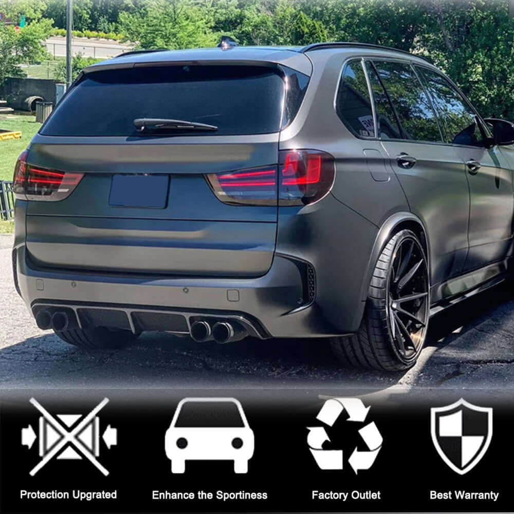 Rear Bumper Diffuser Carbon Fiber V2 (for F85) for BMW X5 F-15 2013-2018 - image 3