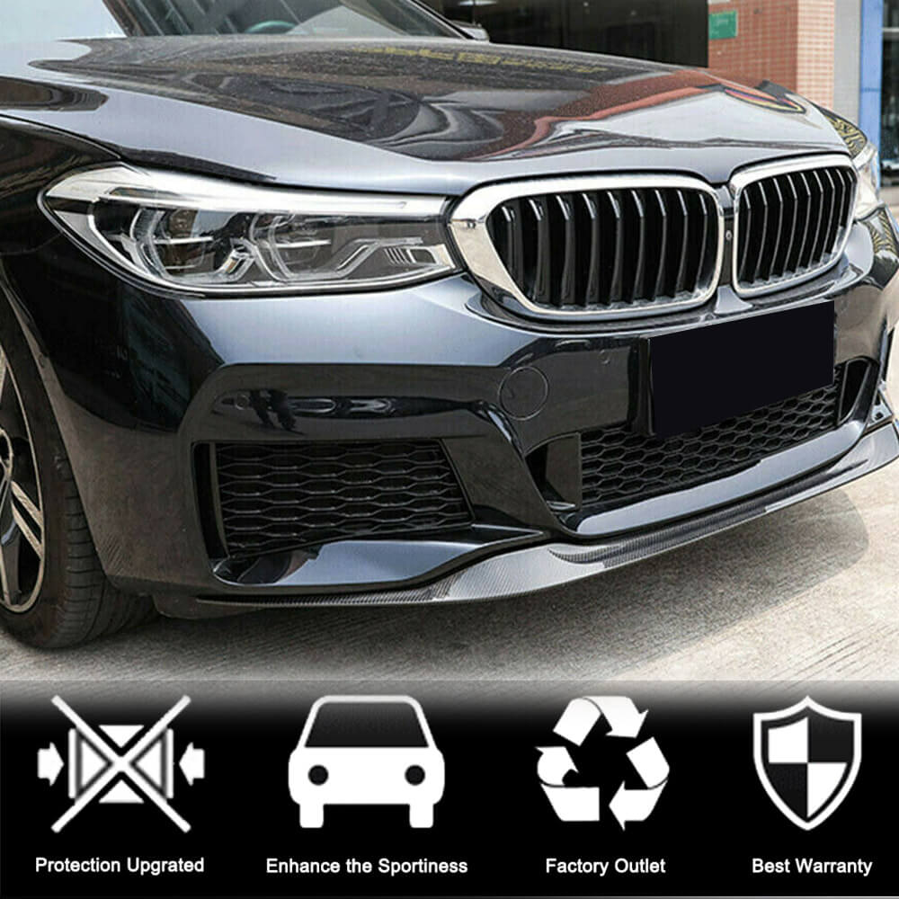 Front Bumper Lip for M-Sport 2017-2020 Carbon for BMW 6 Series G32 2017- - image 3