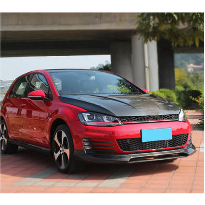 Front Bumper Lip V1 (for GTI HB 2012-2017, Carbon) for Volkswagen Golf 7/E-Golf 2012-2020 - image 3