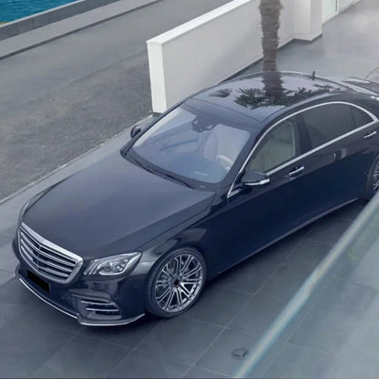Covers on the front bumper V2 (for S63 AMG 2014-2017, Carbon) for Mercedes S-class W222 - image 3