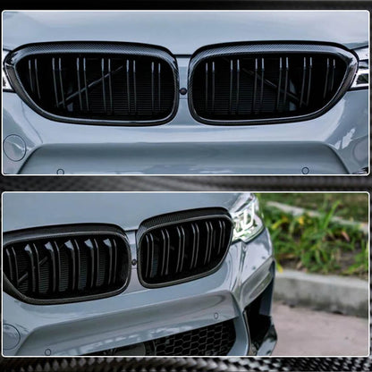 Grille outline (2017-2020, Carbon) for BMW 5 Series G30/31 2017-2023 - image 3