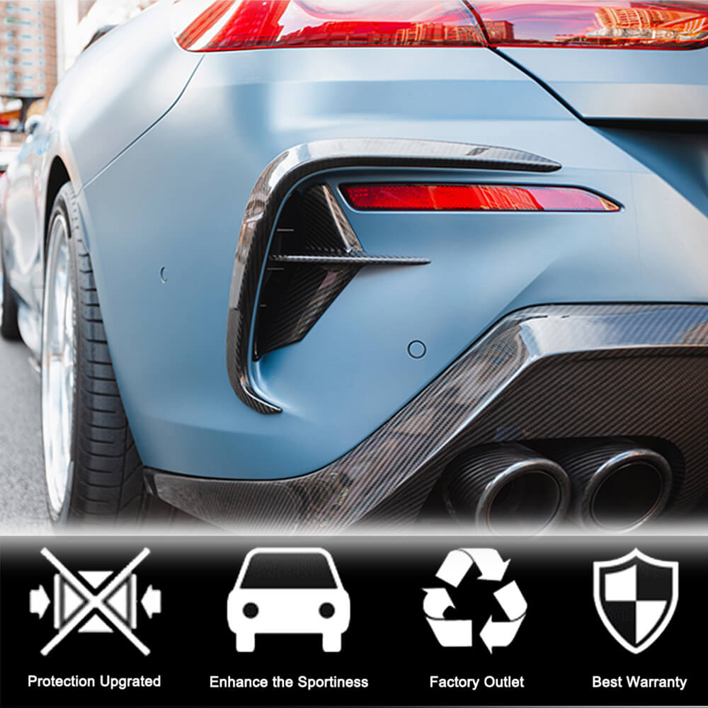 Rear Bumper Vents Dry Carbon Fiber (for M-Sport) for BMW 8 series G14/G15/G16 - image 3