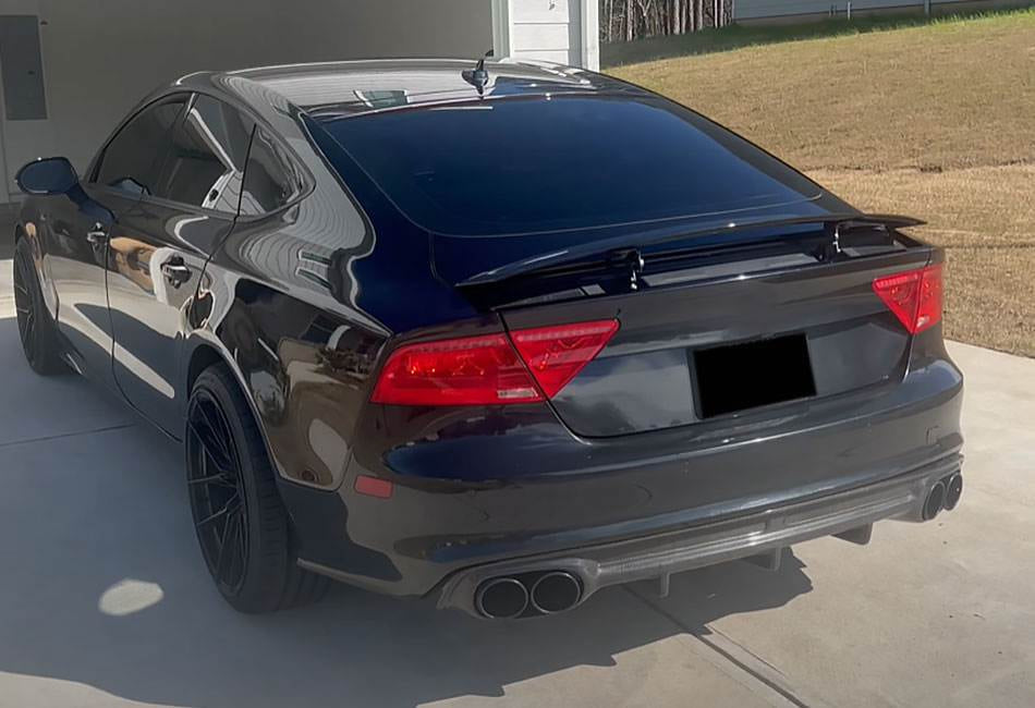 Rear Bumper Diffuser V2 (for S-Line, 2010-2014, Carbon) for Audi A7 2010-2018 - image 3