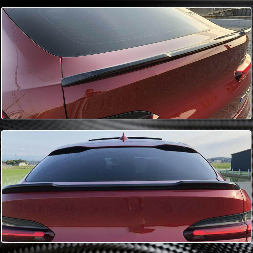 Rear Trunk Spoiler Carbon Fiber V3 for BMW X4 G02 2018- - image 3