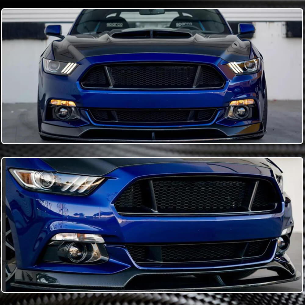 Radiator grille (2015-2017, Carbon) for Ford Mustang 2015-2023 - image 3