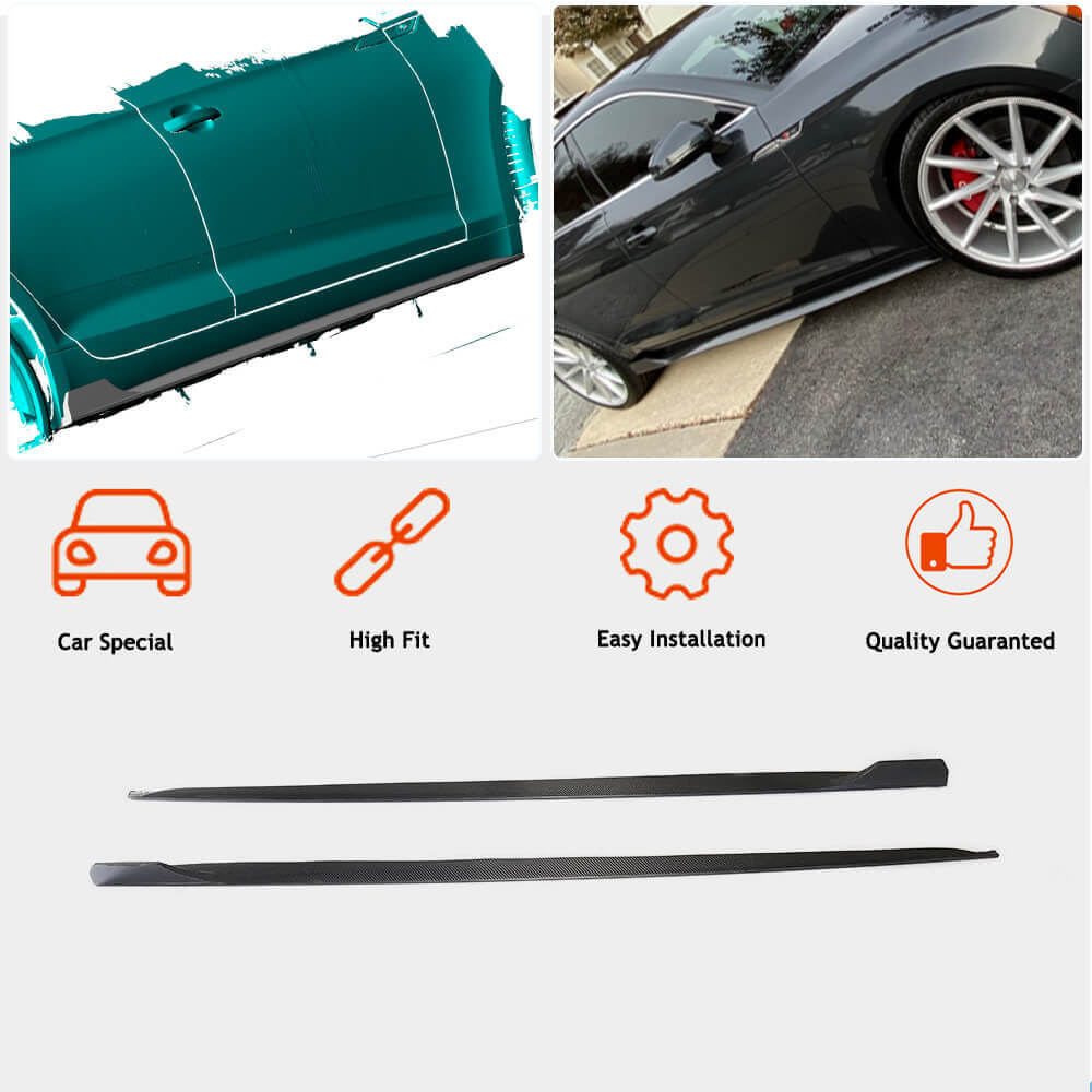 Side Skirts 2016-2020 V2 (for Sportback, Carbon) for Audi A5 2016-2025 - image 3