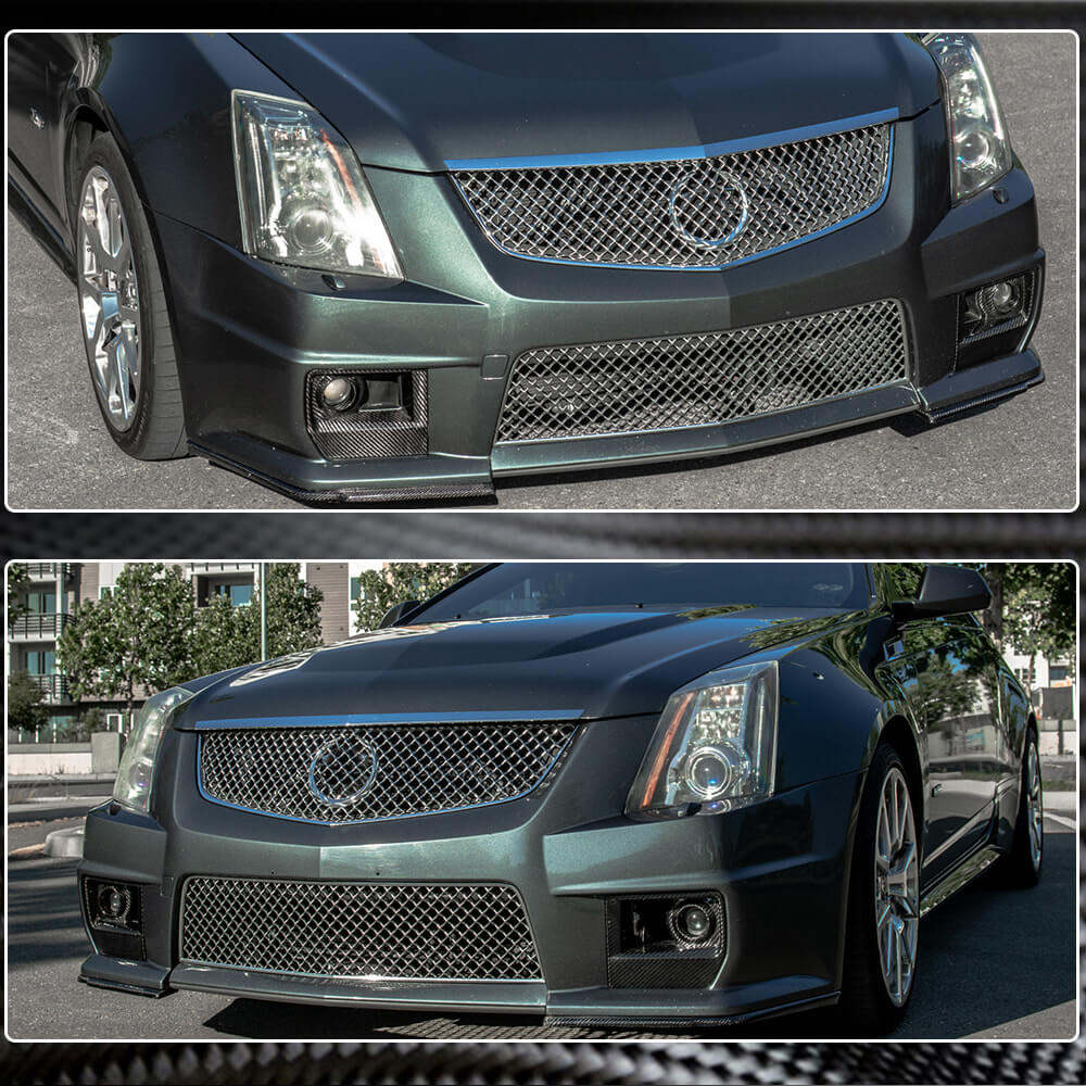 Carbon Front Bumper Flaps for CTS V Coupe for Cadillac CTS 2007-2014 - image 3