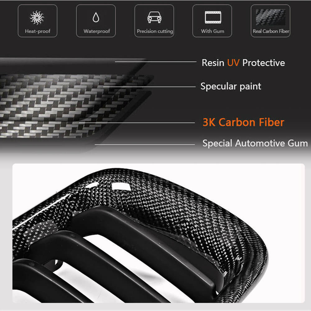 Nostrils 1 Bar (Carbon) for BMW 3 series F-30/31/34 2012-2019 - image 3