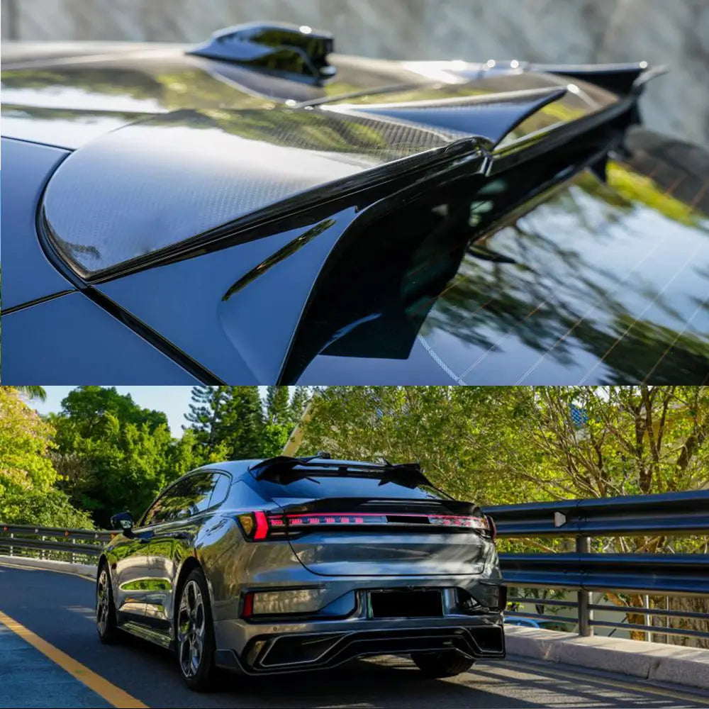 Spoiler covers (2021-2024, Carbon) for Zeekr 001 - image 3