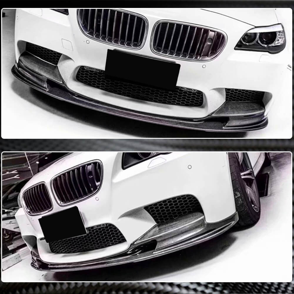 Front Bumper Lip V2 (for F10 M5, Carbon) for BMW 5 Series F10/F11 2010–2016 - image 3
