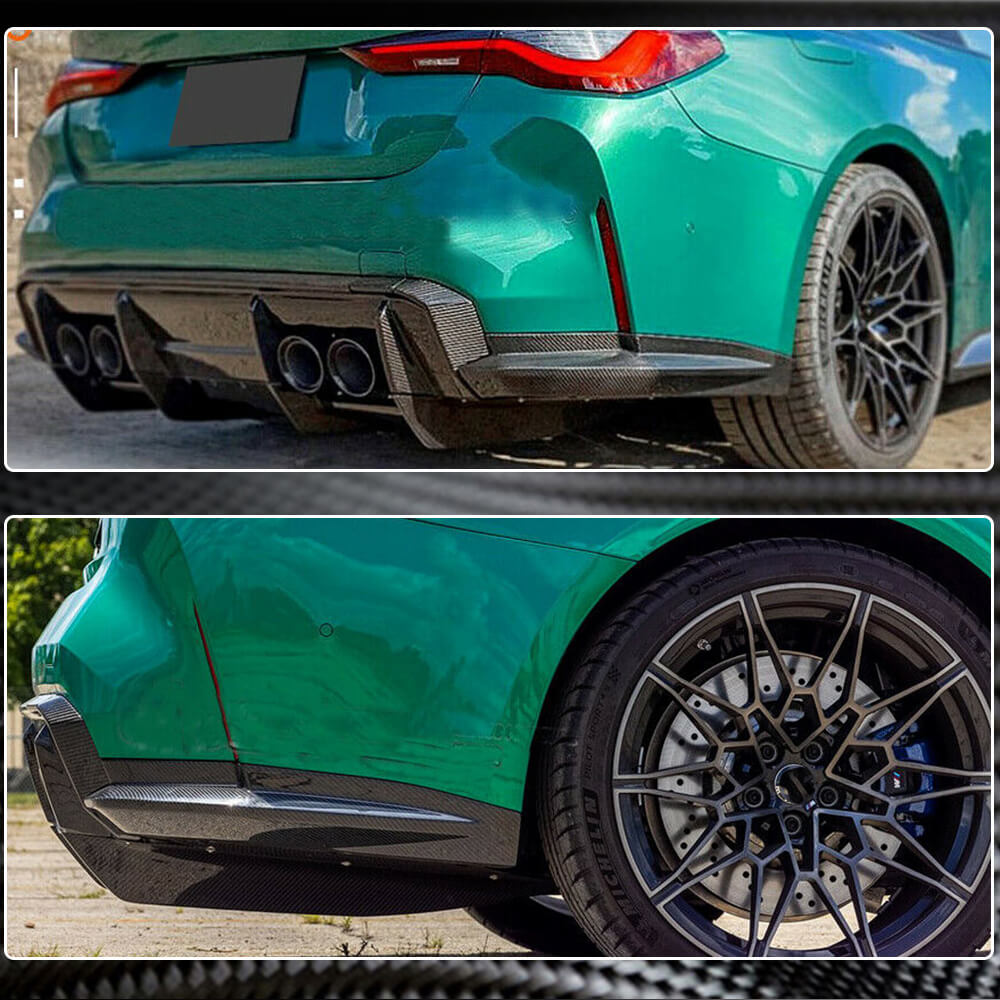 Rear Bumper Splitters Carbon Fiber V2 (for G82/G83) for BMW 4 series G22/23/26 2020- - image 3